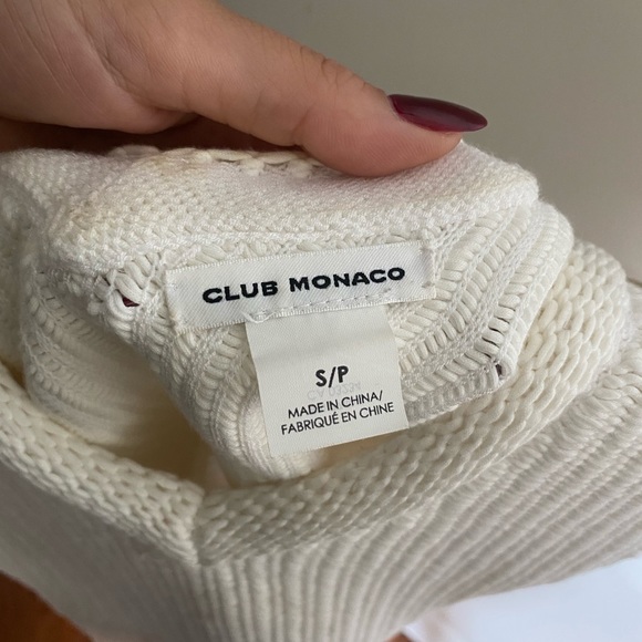 Club Monaco Woven Fringe Top Small - Picture 3 of 3